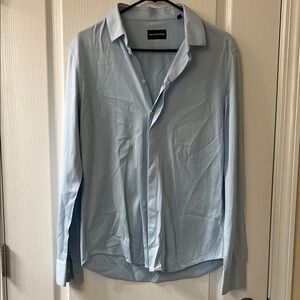 Emporio Armani Blue Dress Shirt Classic Lightweight